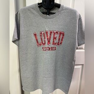 Happy Valentine’s Day!! ❤️        Gildan Gray Cotton T-Shirt